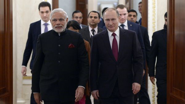 Vladimir Putin meets with Indian Prime Minister Narendra Modi Vladimir Putin meets with Indian Prime Minister Narendra Modi - Sputnik International