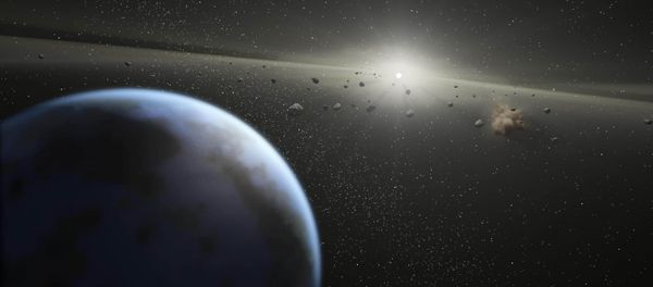 This artist's rendition released 20 April, 2005 by NASA shows a massive asteroid belt in orbit around a star the same age and size as our Sun This artist's rendition released 20 April, 2005 by NASA shows a massive asteroid belt in orbit around a star the same age and size as our Sun - Sputnik International