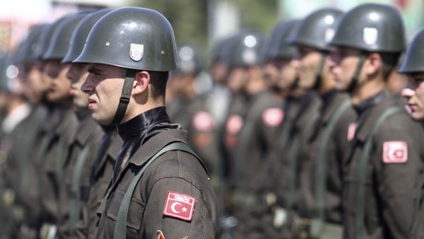 Turkish soldiers attend an army parade marking the 38th anniversary of the Turkish military invasion of Cyprus, on July 20, 2012 in Nicosia, in the northern Turkish-controlled area of the of the east Mediterranean island Turkish soldiers attend an army parade marking the 38th anniversary of the Turkish military invasion of Cyprus, on July 20, 2012 in Nicosia, in the northern Turkish-controlled area of the of the east Mediterranean island - Sputnik International