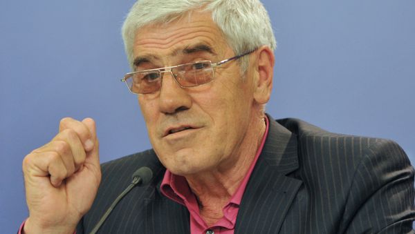 Head coach of Russian national men's team David Rigert at a news conference on the preparation of the Russian national weightlifting team for the 2012 Olympic Games - Sputnik International