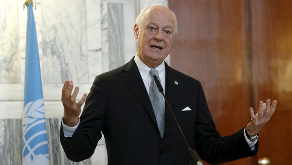 United Nations special envoy for Syria Staffan de Mistura (File) United Nations special envoy for Syria Staffan de Mistura (File) - Sputnik International