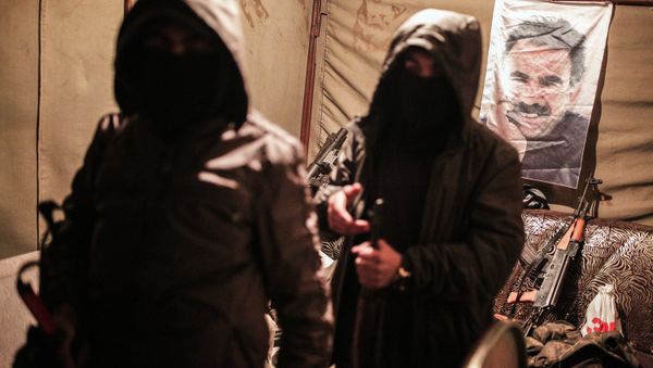 Militants of the Kurdistan Workers' Party, or PKK, stand in a bunker in Sirnak, Turkey, late Wednesday, Dec. 23, 2015. Militants of the Kurdistan Workers' Party, or PKK, stand in a bunker in Sirnak, Turkey, late Wednesday, Dec. 23, 2015. - Sputnik International