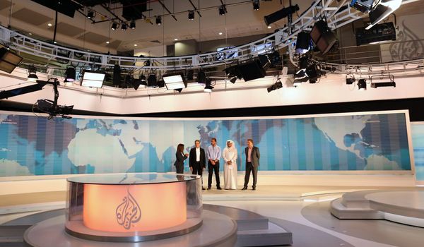 Al-Jazeera channel's newsroom in Doha Al-Jazeera channel's newsroom in Doha - Sputnik International