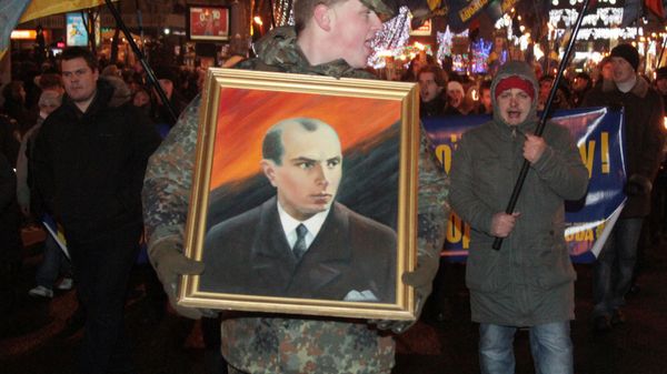 Nationalists hold torchlight procession to commemorate birth of Stepan Bandera. File photo - Sputnik International