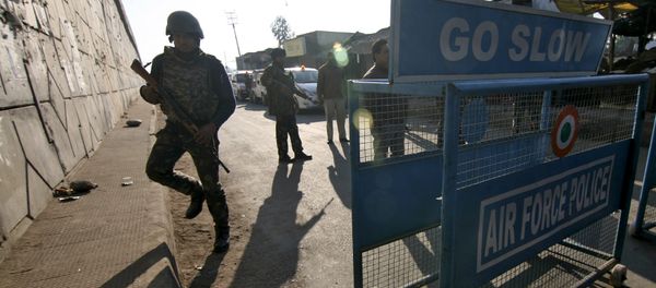 Indian security personnel stand guard next to a barricade outside the Indian Air Force (IAF) base at Pathankot in Punjab, India, January 2, 2016 Indian security personnel stand guard next to a barricade outside the Indian Air Force (IAF) base at Pathankot in Punjab, India, January 2, 2016 - Sputnik International