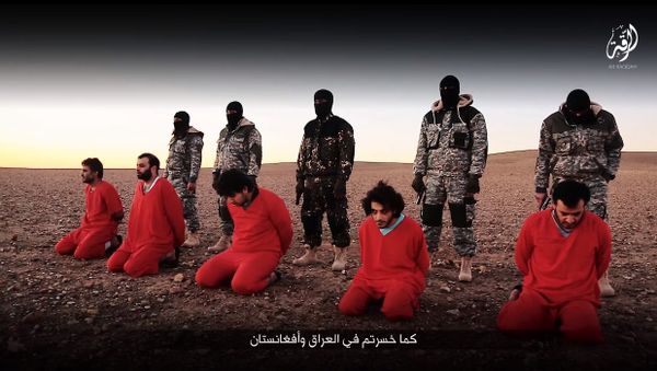 A screen capture of an ISIL propaganda video released on January 3, 2016 and posted on the YouTube video sharing service. A screen capture of an ISIL propaganda video released on January 3, 2016 and posted on the YouTube video sharing service. - Sputnik International