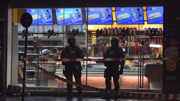 Police officers are seen guarding the entrance to the closed central station in Munich on January 1, 2016 Police officers are seen guarding the entrance to the closed central station in Munich on January 1, 2016 - Sputnik International