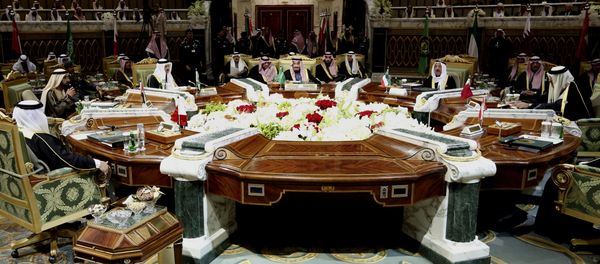 King Salman of Saudi Arabia, center, opens the 36th session of the Gulf Cooperation Council Summit in Riyadh, Saudi Arabia, Wednesday, Dec. 9, 2015. King Salman of Saudi Arabia, center, opens the 36th session of the Gulf Cooperation Council Summit in Riyadh, Saudi Arabia, Wednesday, Dec. 9, 2015. - Sputnik International