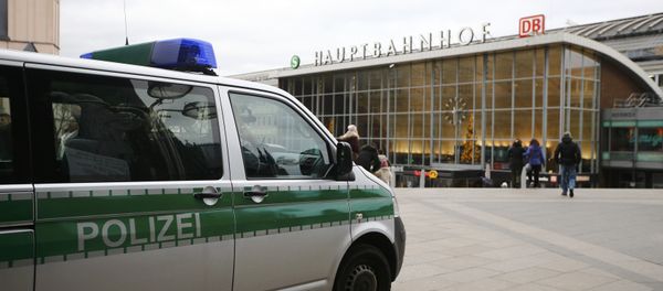 A police vehicle patrols at the main square and in front of the central railway station in Cologne, Germany, January 5, 2016. A police vehicle patrols at the main square and in front of the central railway station in Cologne, Germany, January 5, 2016. - Sputnik International