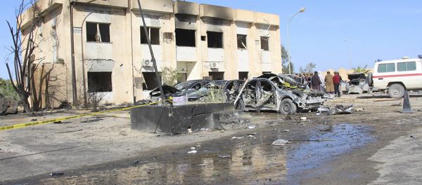 A general view shows the damage at the scene of an explosion at the Police Training Centre in the town of Zliten, Libya, January 7, 2016. - Sputnik International
