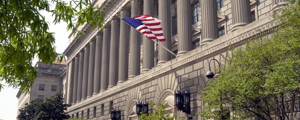 Main entrance US Commerce Department Building Main entrance US Commerce Department Building - Sputnik International