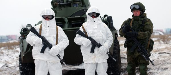 Servicemen of the Central Military District's peace-keeping unit hold a tactical exercise using the Ratnik battlesuits. File photo Servicemen of the Central Military District's peace-keeping unit hold a tactical exercise using the Ratnik battlesuits. File photo - Sputnik International