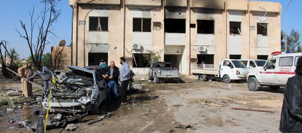 A general view shows the damage at the scene of an explosion at the Police Training Centre in the town of Zliten, Libya, January 7, 2016 - Sputnik International