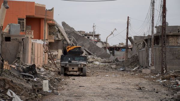 An Iraqi security forces vehicle is seen in the city of Ramadi, January 3, 2016. Picture taken January 3, 2016 - Sputnik International