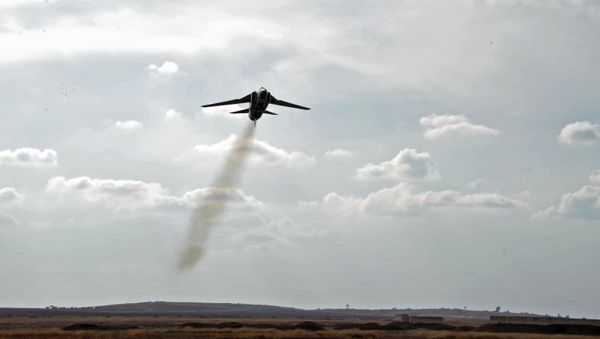 A MiG-23 aircraft of the Syrian Air Force lands at the Hama airbase near the city of Hama, Syria's Hama Province - Sputnik International