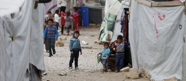 Syrian children are seen inside an informal settlement for Syrian refugees in Bar Elias, Bekaa valley, Lebanon, January 6, 2016 Syrian children are seen inside an informal settlement for Syrian refugees in Bar Elias, Bekaa valley, Lebanon, January 6, 2016 - Sputnik International
