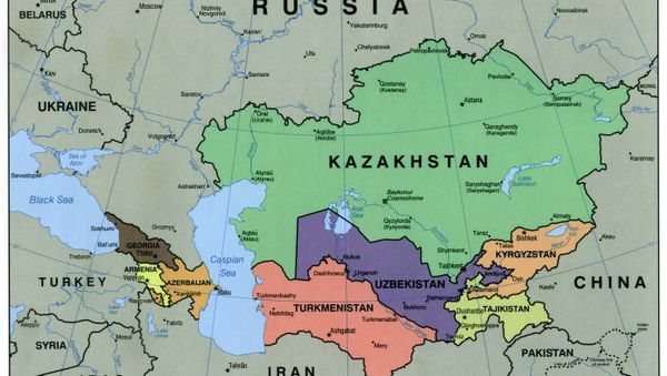 Caucasus central asia political map 2000 - Sputnik International