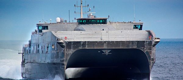 US Navy Spearhead (Expeditionary Fast Transport) during sea trials in 2012 - Sputnik International