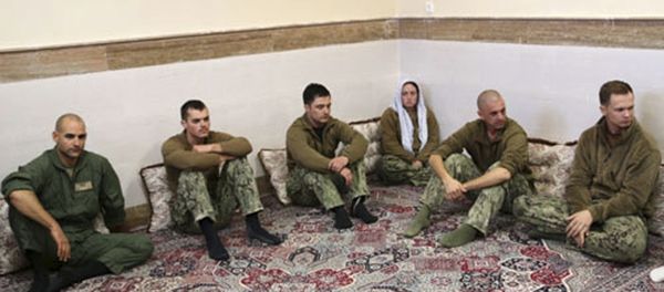 This picture released by the Iranian Revolutionary Guards on Wednesday, Jan. 13, 2016, shows detained American Navy sailors in an undisclosed location in Iran. Less than a day after 10 U.S. Navy sailors were detained in Iran when their boats drifted into Iranian waters, they and their vessels were back safely Wednesday with the American fleet This picture released by the Iranian Revolutionary Guards on Wednesday, Jan. 13, 2016, shows detained American Navy sailors in an undisclosed location in Iran. Less than a day after 10 U.S. Navy sailors were detained in Iran when their boats drifted into Iranian waters, they and their vessels were back safely Wednesday with the American fleet - Sputnik International