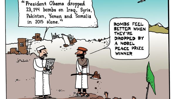 Bombs Feel Better When They're Dropped by a Nobel Peace Prize Winner - Sputnik International