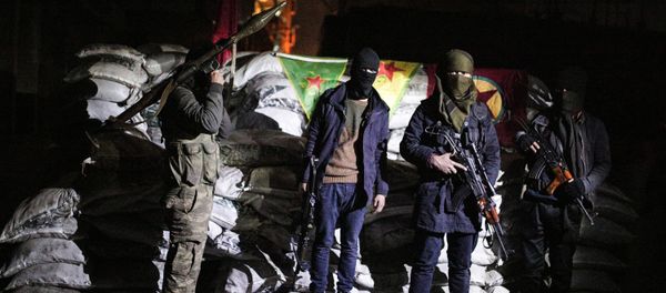 Militants of the Kurdistan Workers' Party, or PKK, stand at a barricade in Sirnak, Turkey. (File) Militants of the Kurdistan Workers' Party, or PKK, stand at a barricade in Sirnak, Turkey. (File) - Sputnik International
