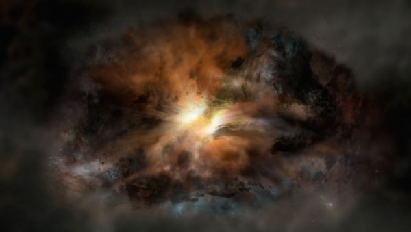 This artist's rendering shows a galaxy called W2246-0526, the most luminous galaxy known This artist's rendering shows a galaxy called W2246-0526, the most luminous galaxy known - Sputnik International