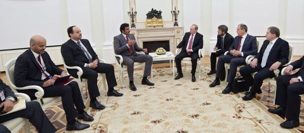 President Vladimir Putin meets with Qatar Emir Tamim bin Hamad Al-Thani President Vladimir Putin meets with Qatar Emir Tamim bin Hamad Al-Thani - Sputnik International