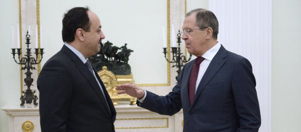 Qatari Foreign Minister Khalid Bin Mohamed al-Attiyah (left) and his Russian counterpart Sergei Lavrov talking before President Vladimir Putin's Kremlin meeting with Qatari Emir Tamim bin Hamad Al-Thani, January 18, 2016 Qatari Foreign Minister Khalid Bin Mohamed al-Attiyah (left) and his Russian counterpart Sergei Lavrov talking before President Vladimir Putin's Kremlin meeting with Qatari Emir Tamim bin Hamad Al-Thani, January 18, 2016 - Sputnik International