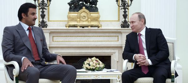 President Vladimir Putin meets with Qatar Emir Tamim bin Hamad Al-Thani President Vladimir Putin meets with Qatar Emir Tamim bin Hamad Al-Thani - Sputnik International