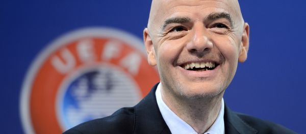 UEFA General Secretary Gianni Infantino looks on during the draw for the UEFA Champions league round of sixteen at the UEFA headquarters in Nyon on December 14, 2015 - Sputnik International