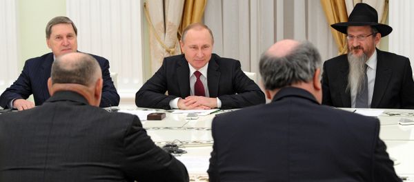 President Vladimir Putin meets with representatives of European Jewish Congress President Vladimir Putin meets with representatives of European Jewish Congress - Sputnik International