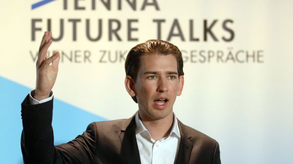 Austrian Foreign Minister Sebastian Kurz speaks to the media at a news conference during the Vienna Integration Conference in Vienna, Austria, Monday, Nov. 9, 2015. Austrian Foreign Minister Sebastian Kurz speaks to the media at a news conference during the Vienna Integration Conference in Vienna, Austria, Monday, Nov. 9, 2015. - Sputnik International