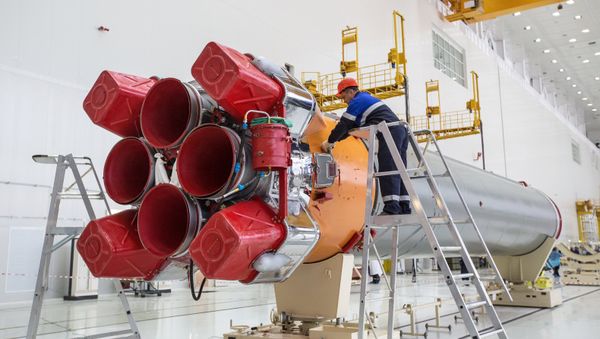 Assembly of Soyuz carrier rocket ahead of its first launch from Vostochny space center Assembly of Soyuz carrier rocket ahead of its first launch from Vostochny space center - Sputnik International