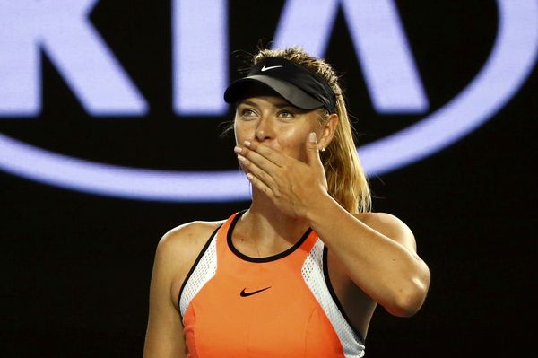 Russia's Maria Sharapova celebrates after winning her second round match against Belarus' Aliaksandra Sasnovich at the Australian Open tennis tournament at Melbourne Park, Australia - Sputnik International