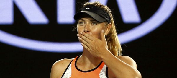 Russia's Maria Sharapova celebrates after winning her second round match against Belarus' Aliaksandra Sasnovich at the Australian Open tennis tournament at Melbourne Park, Australia Russia's Maria Sharapova celebrates after winning her second round match against Belarus' Aliaksandra Sasnovich at the Australian Open tennis tournament at Melbourne Park, Australia - Sputnik International