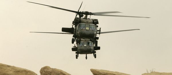 Two US military Black Hawk helicopters take off from its compound in the northern Iraqi city of Mosul (file photo) Two US military Black Hawk helicopters take off from its compound in the northern Iraqi city of Mosul (file photo) - Sputnik International