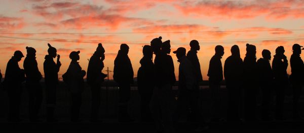 Some of the thousands of platinum mineworkers at Lonmin, Anglo American Platinum, mine in Marikana, South Africa Some of the thousands of platinum mineworkers at Lonmin, Anglo American Platinum, mine in Marikana, South Africa - Sputnik International