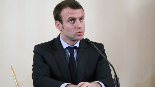 French Economy Minister Emmanuel Macron attends a meeting with the media after a session of the Russian-French Council for economic, financial, industrial and trade issues in Moscow, Russia, January 25, 2016 French Economy Minister Emmanuel Macron attends a meeting with the media after a session of the Russian-French Council for economic, financial, industrial and trade issues in Moscow, Russia, January 25, 2016 - Sputnik International
