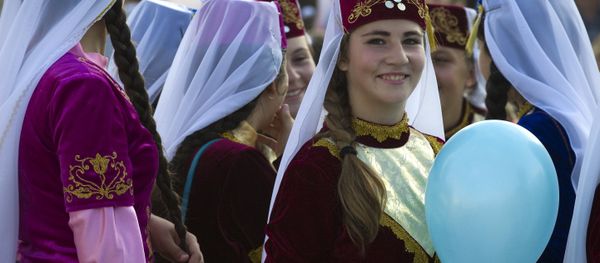 Women in national dresses on City Day in Sudak, Crimea Women in national dresses on City Day in Sudak, Crimea - Sputnik International