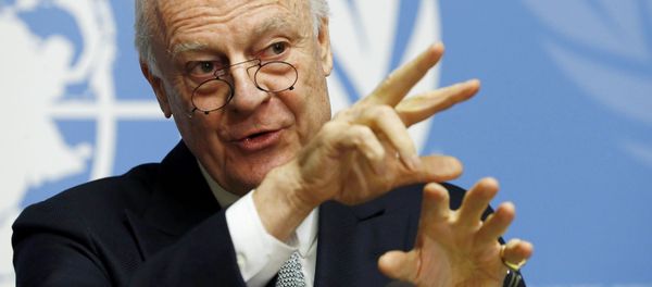 U.N. mediator for Syria Staffan de Mistura gestures during a news conference at the United Nations in Geneva, Switzerland January 25, 2016 U.N. mediator for Syria Staffan de Mistura gestures during a news conference at the United Nations in Geneva, Switzerland January 25, 2016 - Sputnik International