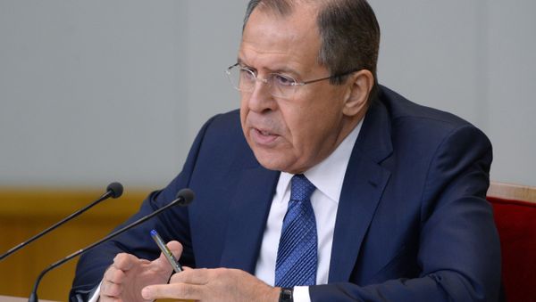 Russian Foreign Minister Sergei Lavrov at a news conference in Moscow. Russian Foreign Minister Sergei Lavrov at a news conference in Moscow. - Sputnik International