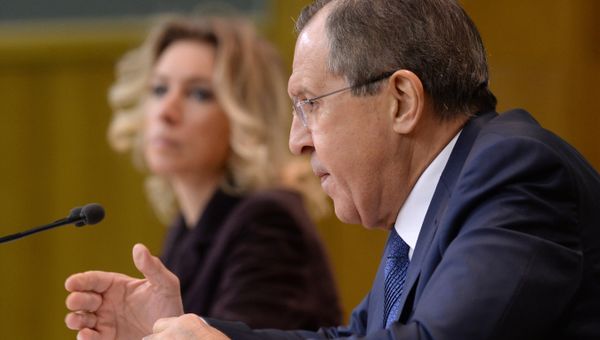 Russian Foreign Minister Sergei Lavrov at a news conference in Moscow. Russian Foreign Minister Sergei Lavrov at a news conference in Moscow. - Sputnik International