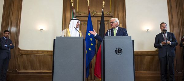 German Foreign Minister Frank-Walter Steinmeier (C, R) and his Saudi counterpart Adel Al-Jubeir (C, L) attend a press conference following talks at Villa Borsig, the official guest house of the foreign ministry, in Berlin on August 10, 2015 German Foreign Minister Frank-Walter Steinmeier (C, R) and his Saudi counterpart Adel Al-Jubeir (C, L) attend a press conference following talks at Villa Borsig, the official guest house of the foreign ministry, in Berlin on August 10, 2015 - Sputnik International