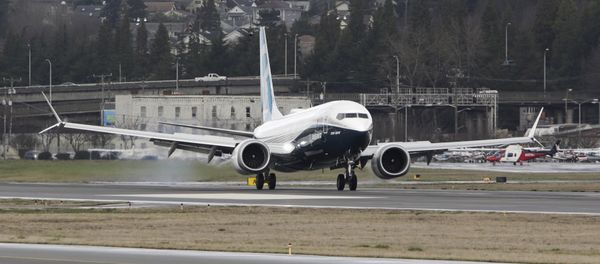 A Boeing 737 MAX returns from a flight test at Boeing Field in Seattle, Washington A Boeing 737 MAX returns from a flight test at Boeing Field in Seattle, Washington - Sputnik International
