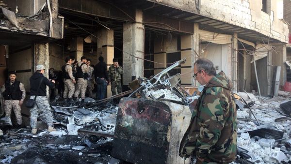 Aftermath of a double terrorist attack in the Shia district of Sayyidah Zaynab in Damascus Aftermath of a double terrorist attack in the Shia district of Sayyidah Zaynab in Damascus - Sputnik International