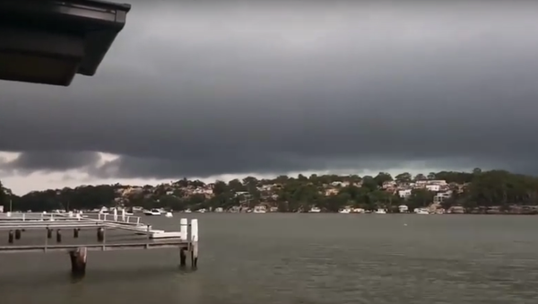 Sydney men run for cover as lightning strikes metres away - Sputnik International