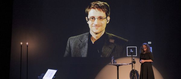 A chair is pictured on stage as former U.S. National Security Agency contractor Edward Snowden is awarded the Bjornson prize Molde, Norway, in this September 5, 2015 file photo - Sputnik International