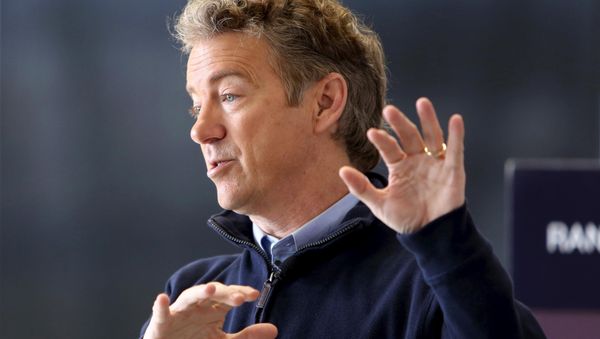 U.S. Republican presidential candidate Senator Rand Paul talks to supporters at a campaign stop at the National Sprint Car Hall of Fame and Museum in Knoxville, Iowa, in this file photo from January 29, 2016 U.S. Republican presidential candidate Senator Rand Paul talks to supporters at a campaign stop at the National Sprint Car Hall of Fame and Museum in Knoxville, Iowa, in this file photo from January 29, 2016 - Sputnik International