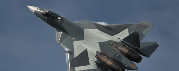 T-50 jet performs a demo flight at the MAKS 2015 International Aviation and Space Salon in Zhukovsky outside Moscow T-50 jet performs a demo flight at the MAKS 2015 International Aviation and Space Salon in Zhukovsky outside Moscow - Sputnik International