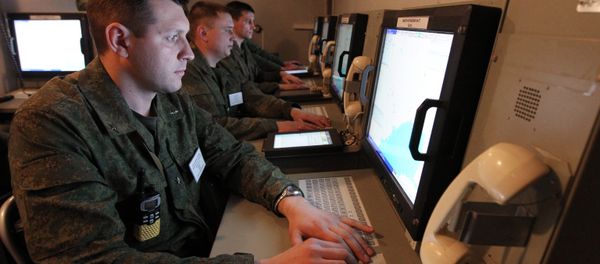 Army servicemen at the command center during large-scale exercises of the Air Force and Air Defense troops of Russia, Belarus and Kazakhstan - Sputnik International
